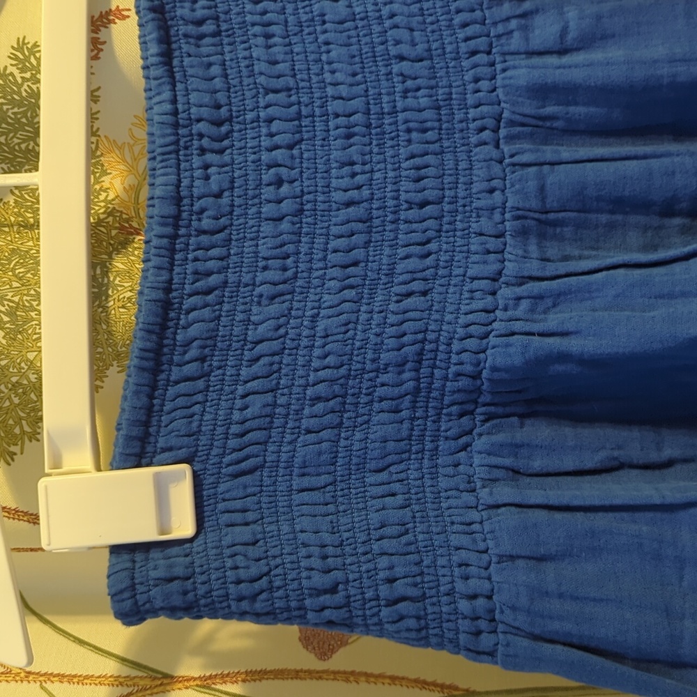 Old Navy Blue Elastic Waist Maxi Skirt 100% Cotton - Picture 2 of 5